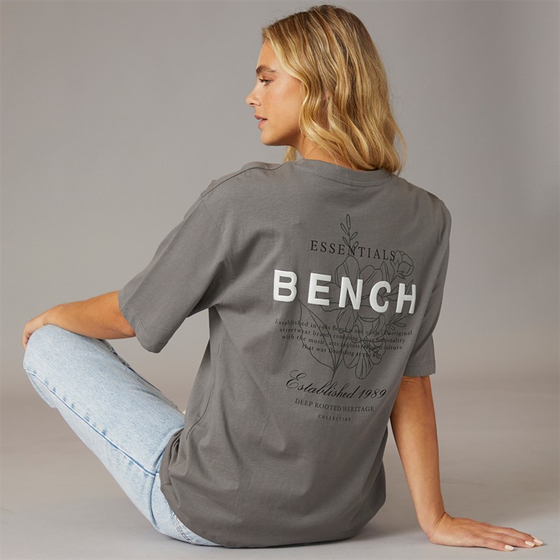 Bench Womens Yalo T-Shirt Graphite Grey