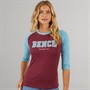 Bench Damen Morr 3 / 4 Ärmel T - Shirt Cordovan / Arctic Blau