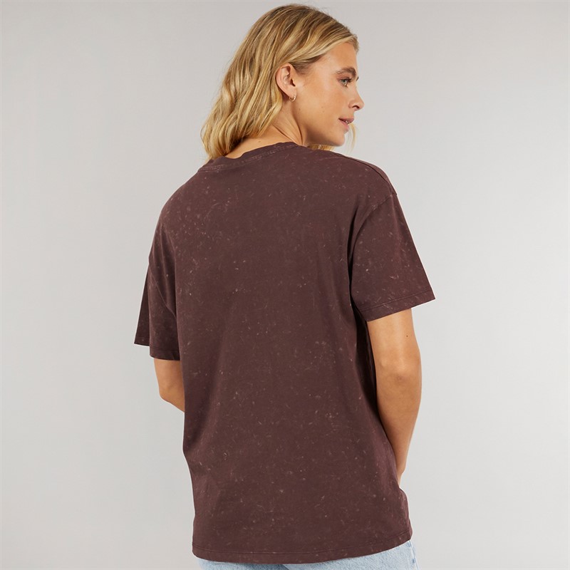 Bench Damen Berlanne T-Shirt Verwaschenes Mauve Wein
