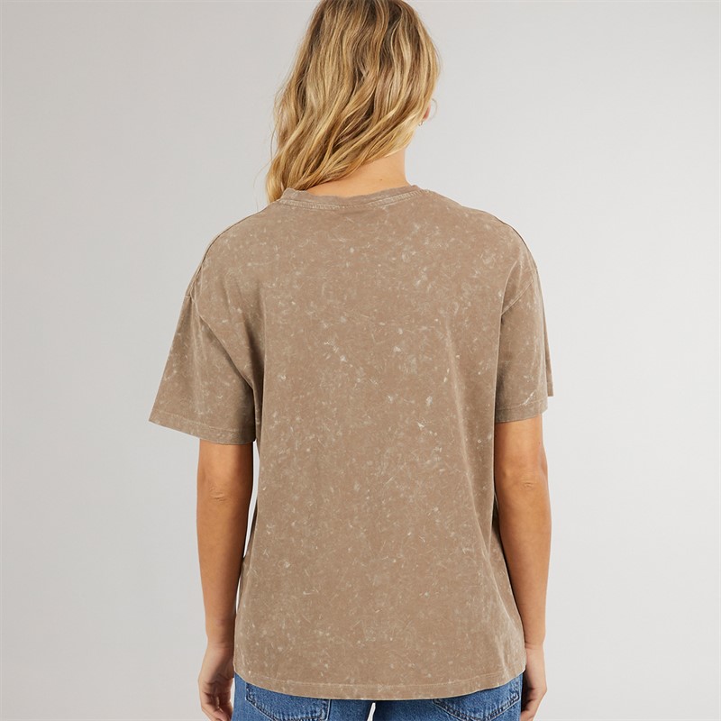 Bench Womens Berlanne T-Shirt Washed Warm Taupe