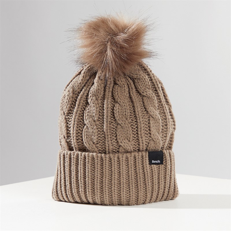 Bench Damen Ivanna Bommelmütze Dunkel Taupe