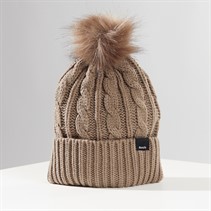 Bench Womens Ivanna Bobble Hat Dark Taupe
