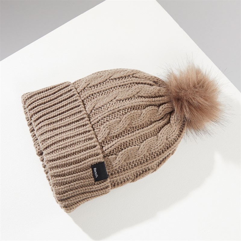 Bench Damen Ivanna Bommelmütze Dunkel Taupe