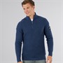Bench Mens Yanta Half Cardi Stitch 1/4 Zip Sweatshirt Vintage Indigo