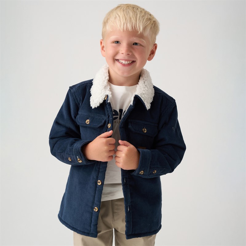 Bench Boys Corduroy Jacket T-Shirt And Twill Chinos Set Blue