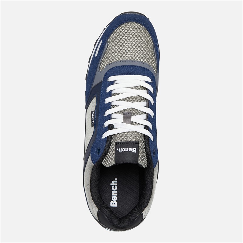Bench Mens Warner Trainers Navy/Blue/Grey