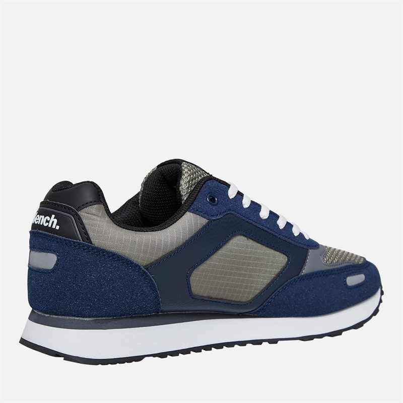 Bench Mens Warner Trainers Navy/Blue/Grey