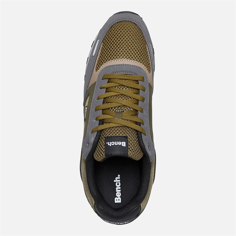 Bench Mens Warner Trainers Grey Comb
