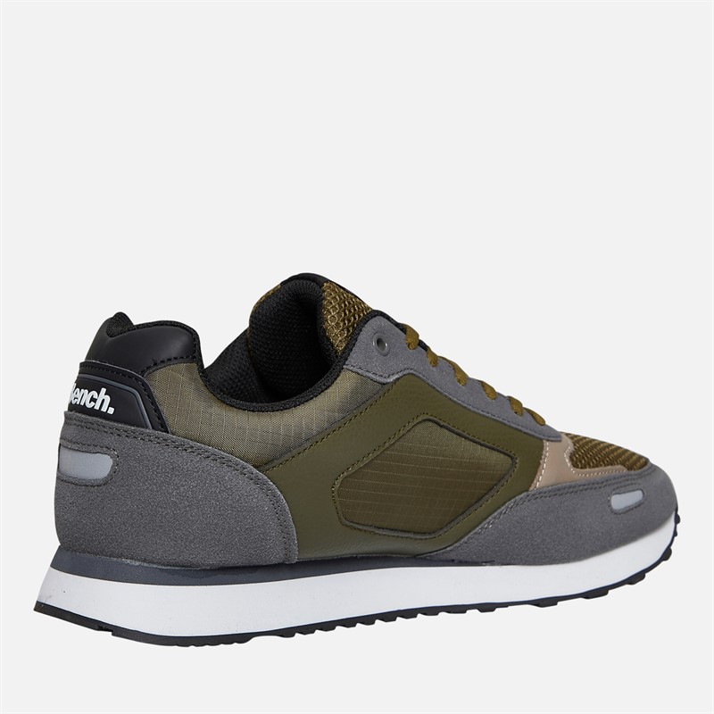 Bench Mens Warner Trainers Grey Comb