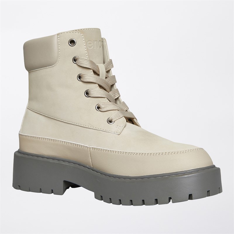 Bench Womens Bonham Lace Up Ankle Boots Grey