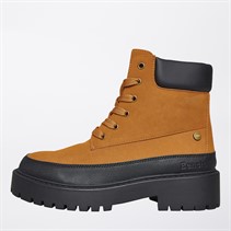 Bench Womens Bonham Lace Up Ankle Boots Tan