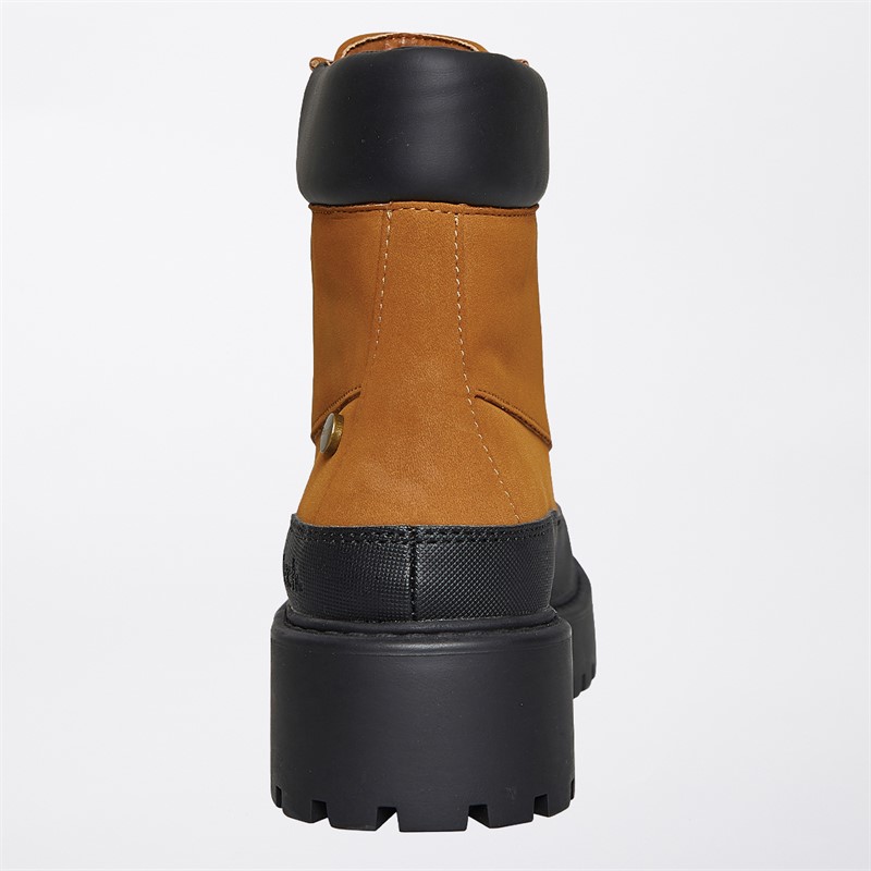 Bench Womens Bonham Lace Up Ankle Boots Tan