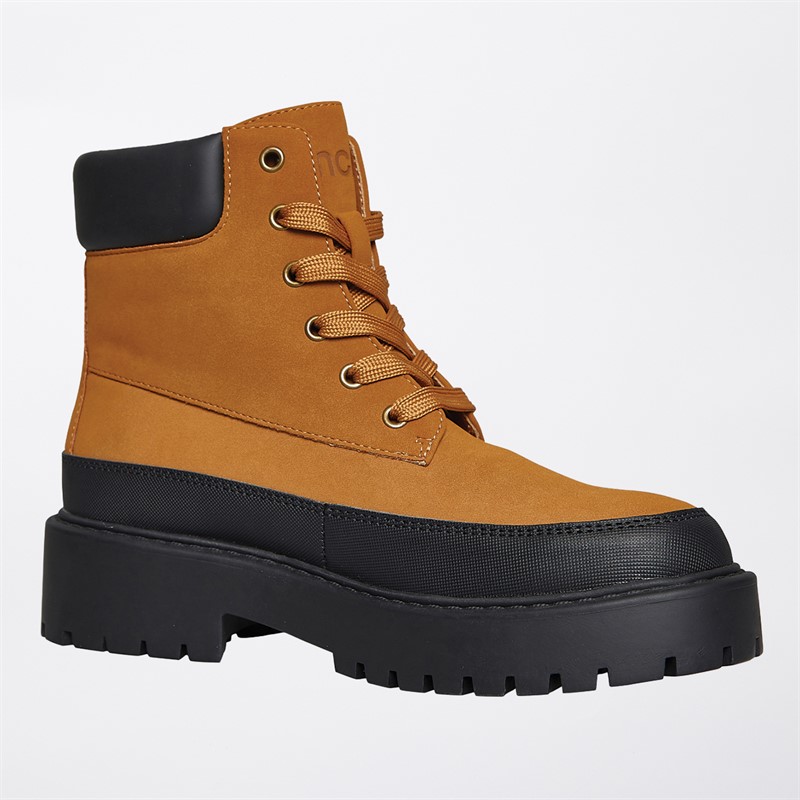 Bench Womens Bonham Lace Up Ankle Boots Tan