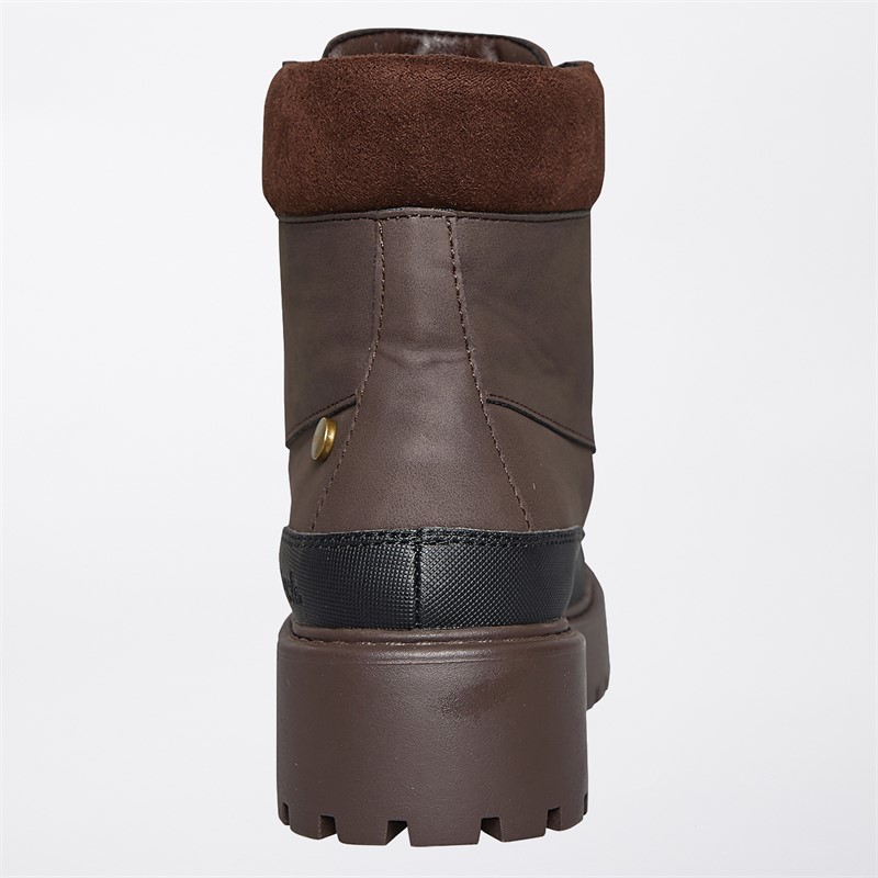 Bench Womens Bonham Lace Up Ankle Boots Brown