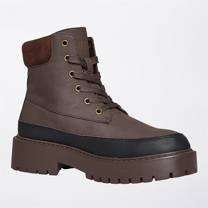 Bench Womens Bonham Lace Up Ankle Boots Brown