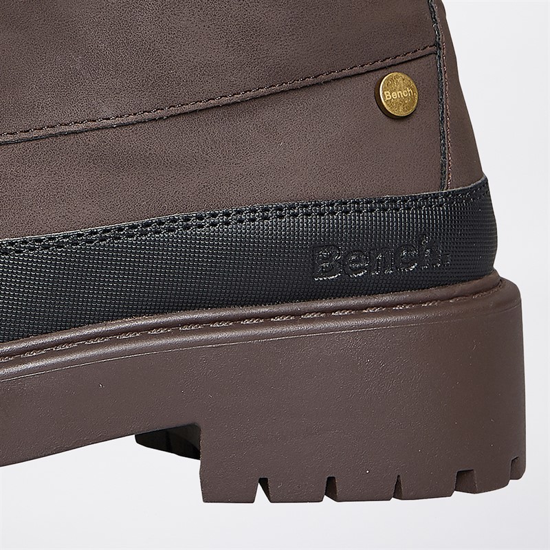 Bench Womens Bonham Lace Up Ankle Boots Brown