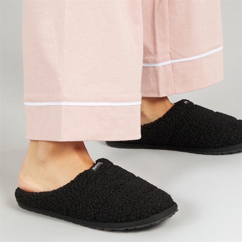 Bench Womens Abbie Mule Slippers Black