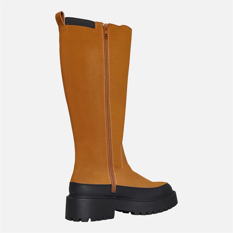 Bench Womens Beechigh Tall Chelsea Boots Tan