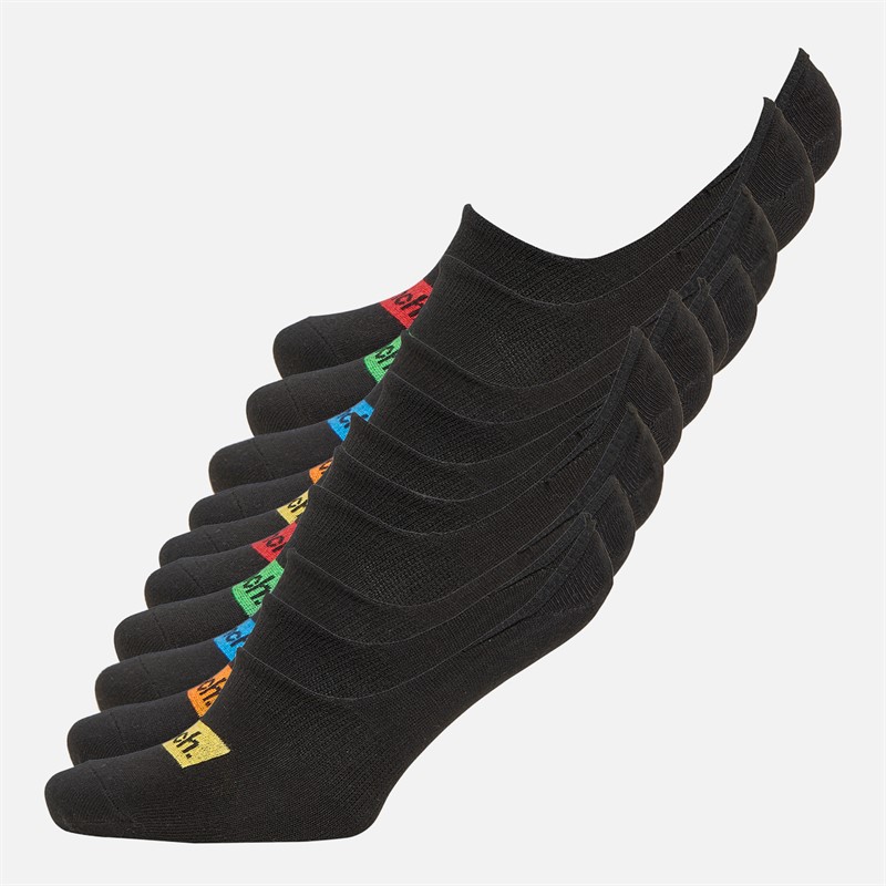 Bench Mens Ransford Ten Pack Invisible Socks Assorted - Size 6