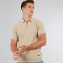 Bench Mens Brescia Knitted Polo Shirt Stone