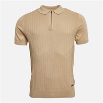 Bench Mens Brescia Knitted Polo Stone