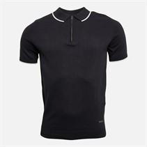 Bench Mens Settio Knitted Polo Black