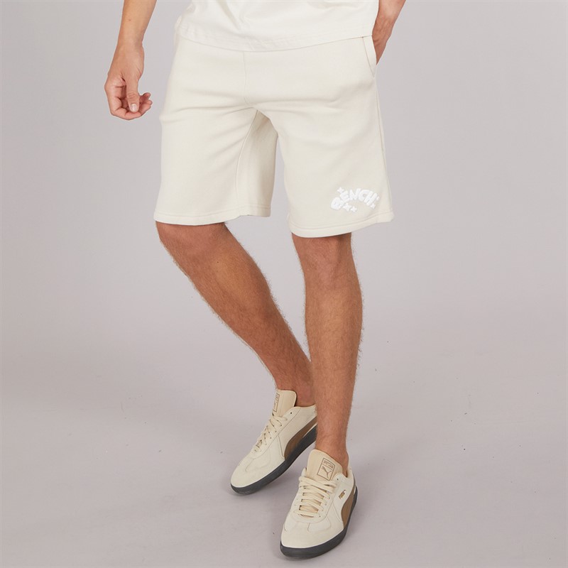 Bench Mens Elamo Fleece Shorts Ecru - Size XXL