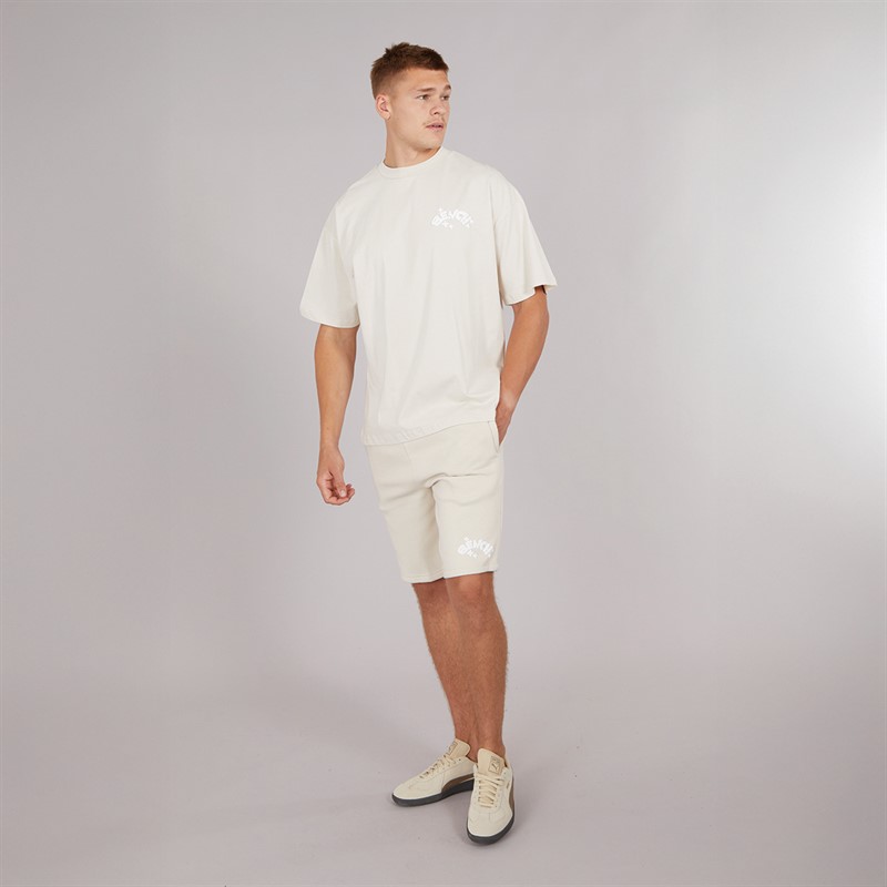 Bench Mens Elamo Fleece Shorts Ecru