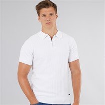 Bench Mens Brescia Knitted Polo White