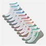 Bench Mens Saline Ten Pack Trainer Socks With Terry Footbed Assorted