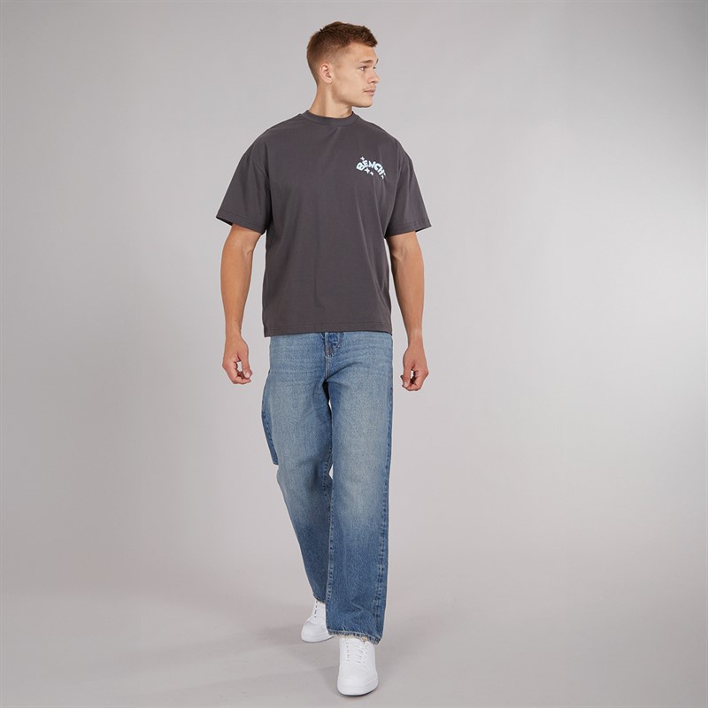 Bench Mens Tazoa Oversized T-Shirt Dark Grey