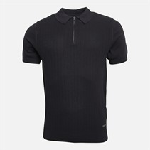 Bench Mens Brescia Knitted Polo Black