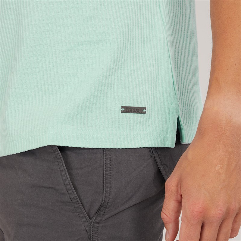 Bench Mens Styna Textured T-Shirt Ice Blue