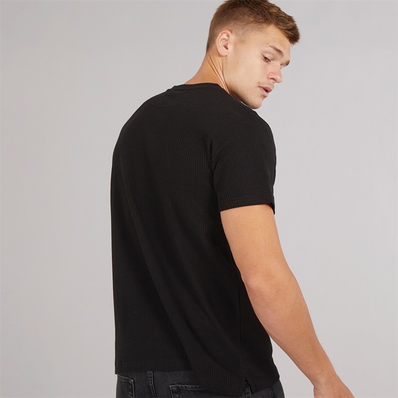 Bench Mens Styna Textured T-Shirt Black