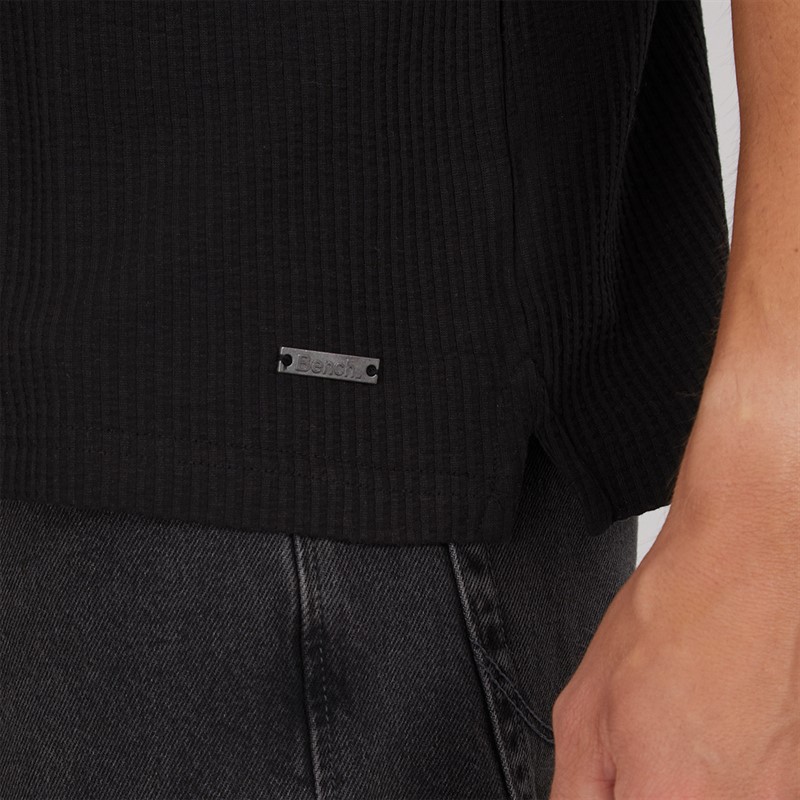 Bench Mens Styna Textured T-Shirt Black