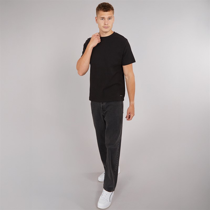 Bench Mens Styna Textured T-Shirt Black
