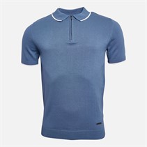 Bench Mens Settio Knitted Polo Slate Blue