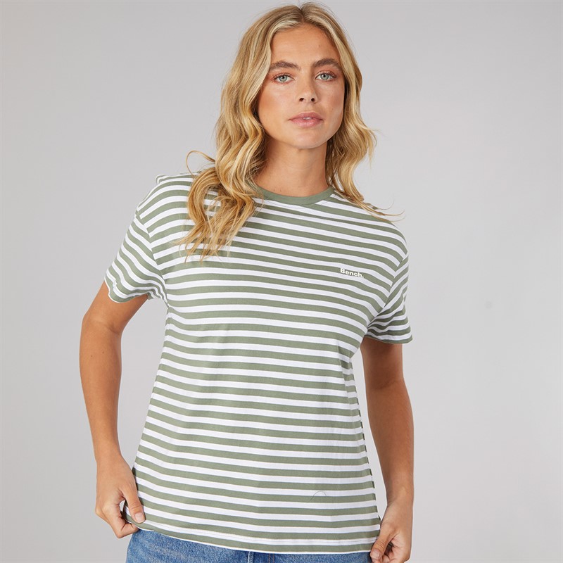 Bench Womens Aife T-Shirt Khaki - Size 10
