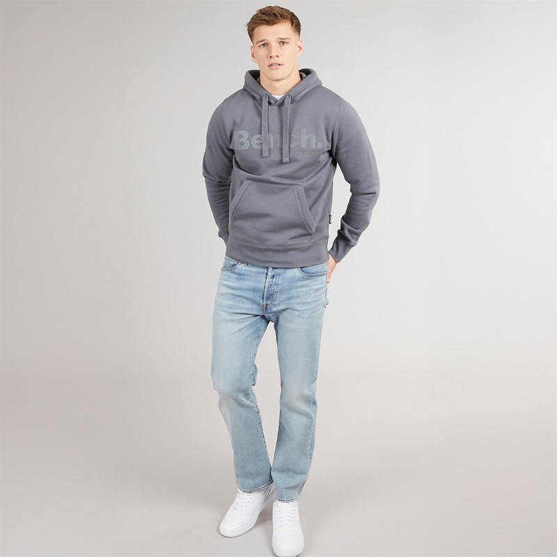 Bench Mens Trassi Hoodie Steel Grey