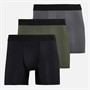 Bench Herren Veriato 3er-Pack Mikrofaser Boxershorts Schwarz/Khaki/Steel Grey