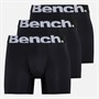 Bench Mens Whiven Three Pack Microfibre Boxers Black/Black/Black
