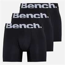 Bench Mens Whiven Three Pack Microfibre Boxers Black/Black/Black