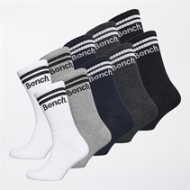 Bench Herren Addo Zehnerpack Gepolsterte Crew Socken Mixed
