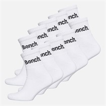 Bench Gregson dziesięciopak amortyzujących skarpetek typu crew dla niego kolor Biały