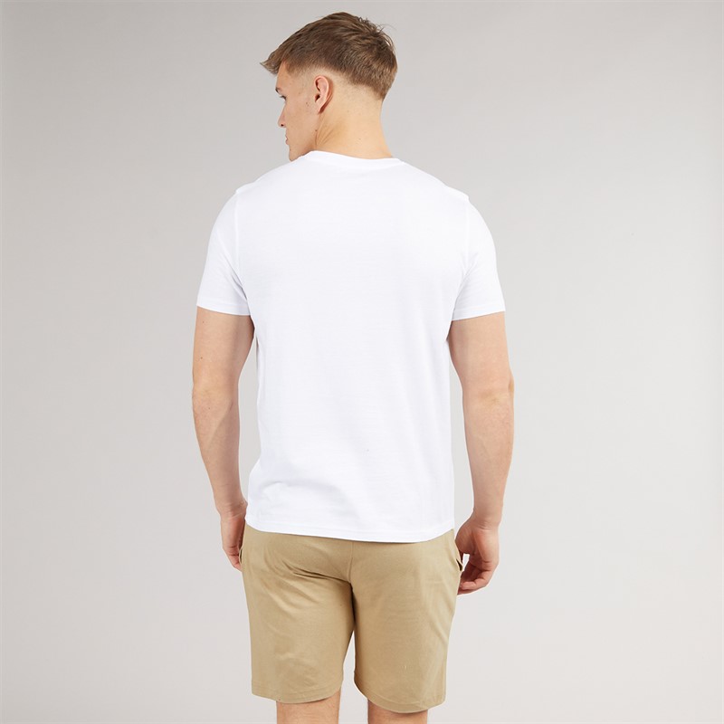 Bench Mens Auley T-Shirt And Lounge Shorts Set White/Stone