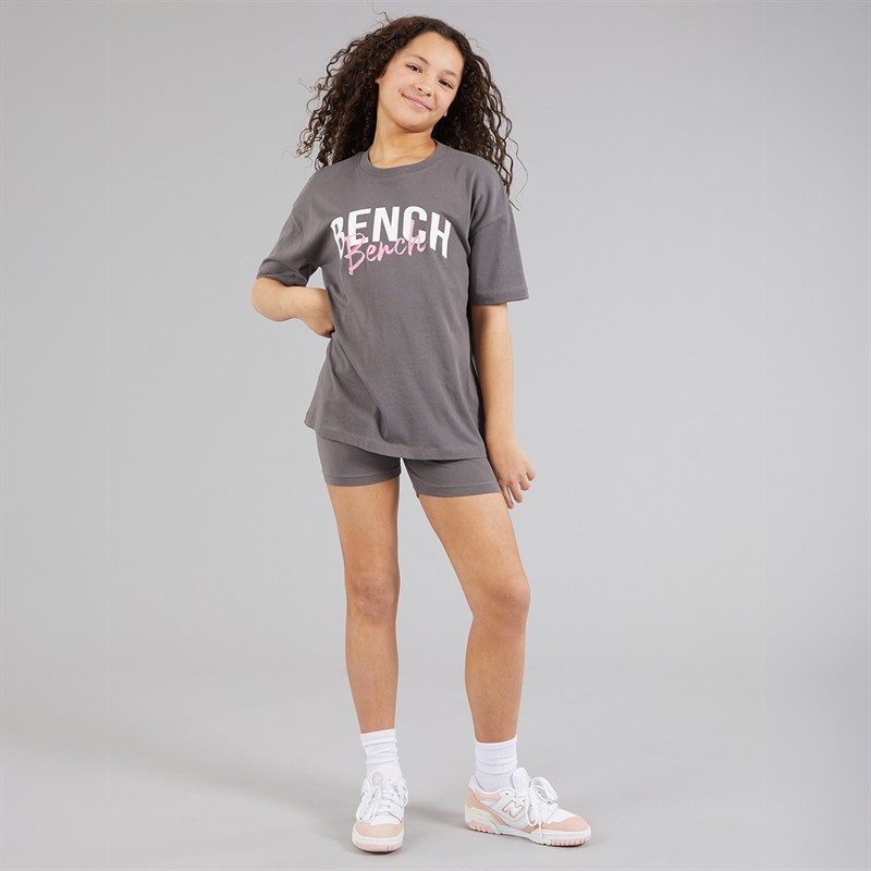 Bench Mädchen Vexlo T Shirt und Shorts Set Charcoal