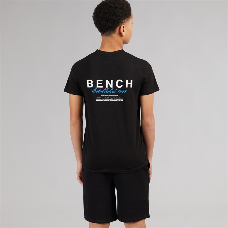 Bench Junge Biller T Shirt und Shorts Set Schwarz