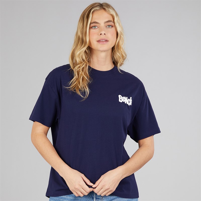 Bench Damen Sarrine Oversized T Shirt Deep Navy