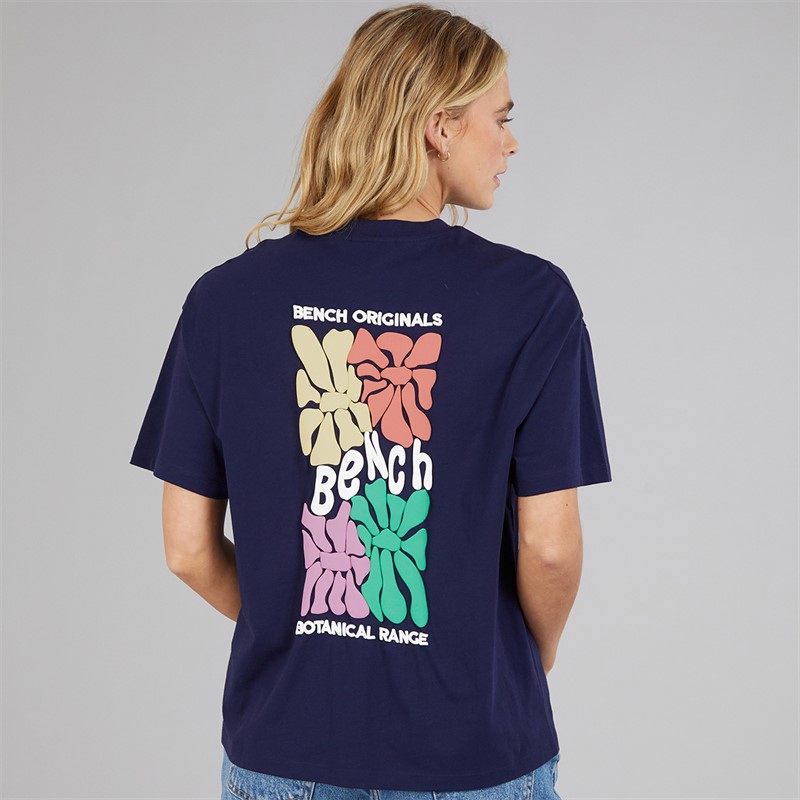 Bench Damen Sarrine Oversized T Shirt Deep Navy