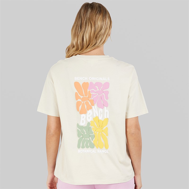 Bench Damen Sarrine Oversized T Shirt Chalk